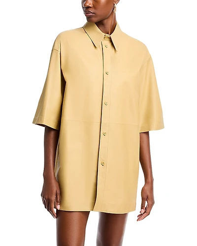Fabiana Filippi Leather Shirt Dress