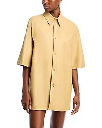 Fabiana Filippi Leather Shirt Dress