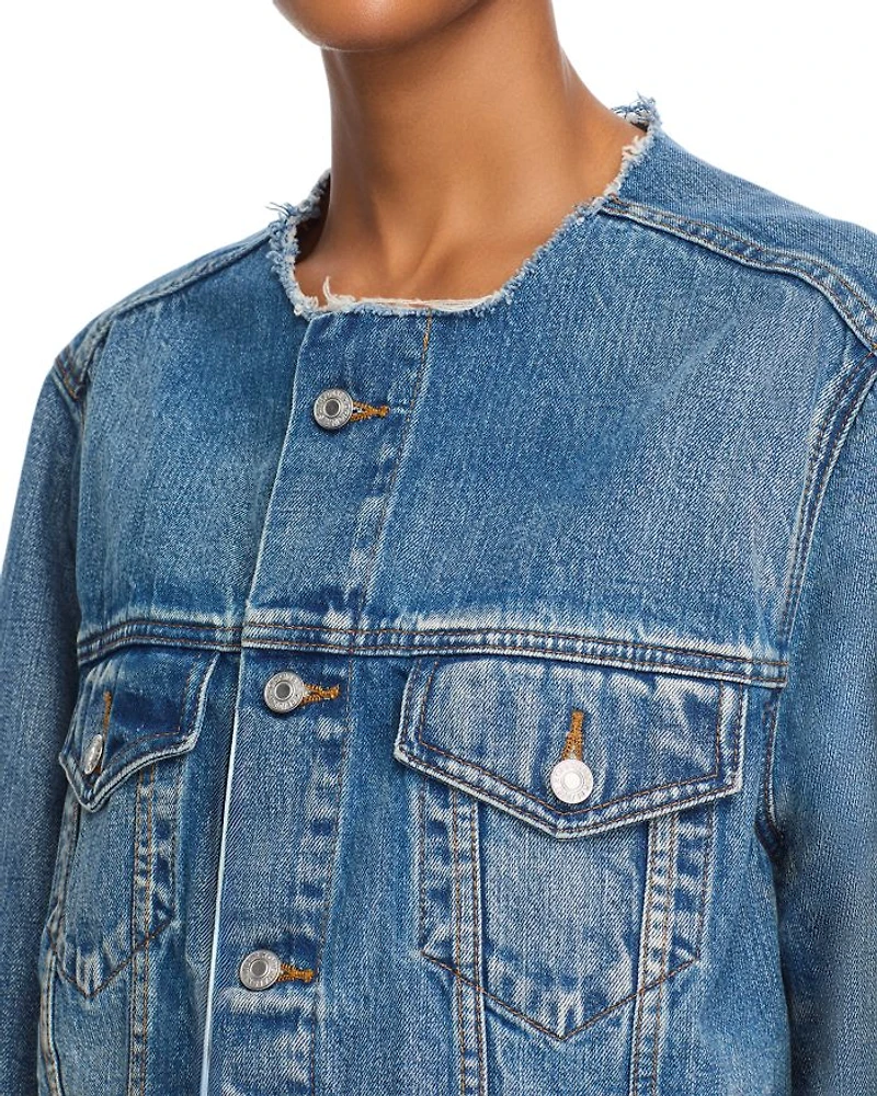 Cutoff Denim Trucker Jacket