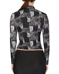 Mesh Mock Neck Top