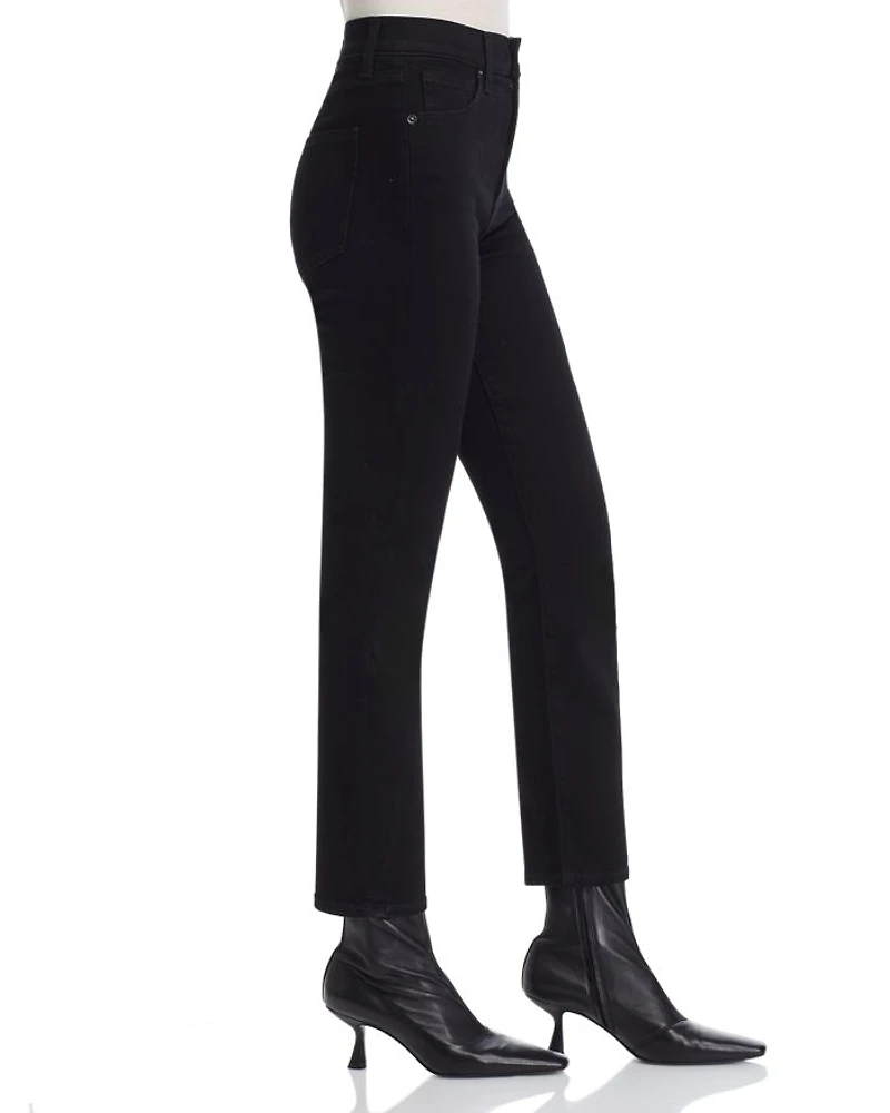 Ryleigh SlimHigh Rise Straight Ankle Jeans Onyx