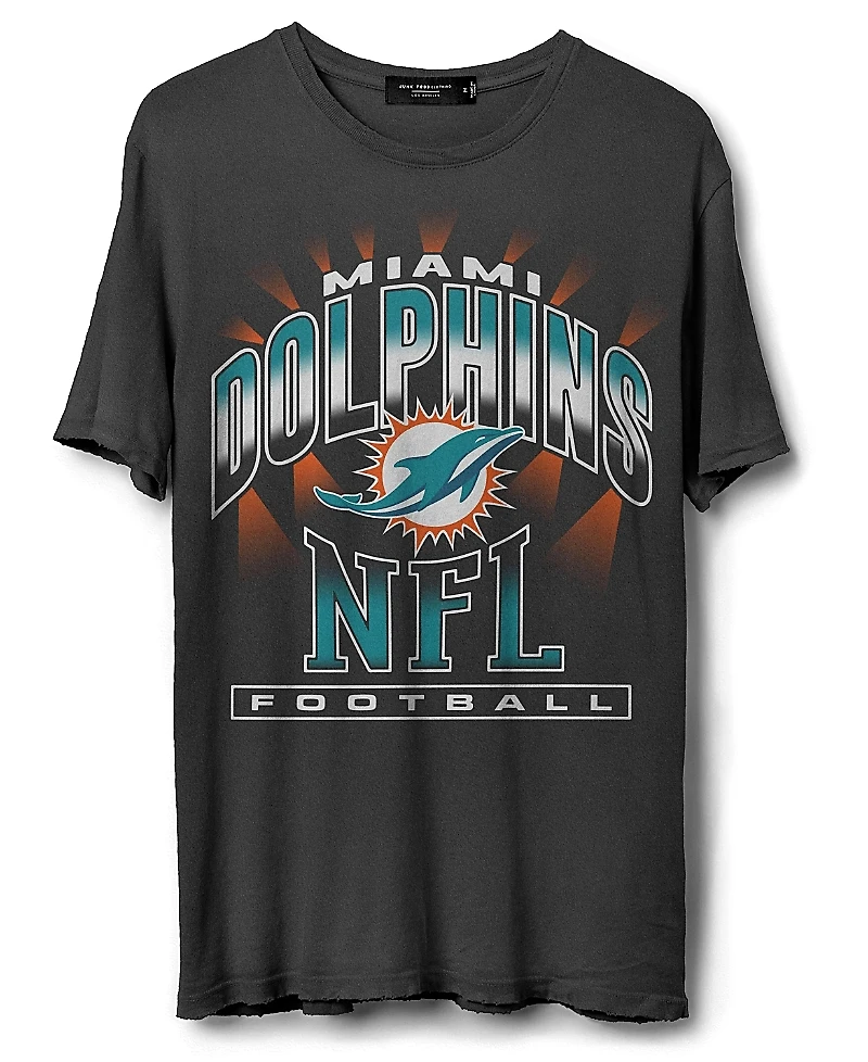 Junk Food Clothing Unisex Nfl Miami Dolphins Chrome Flea Market Tee