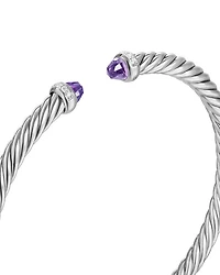 Cablespira Flex® Bracelet Sterling Silver with Diamonds, 4mm