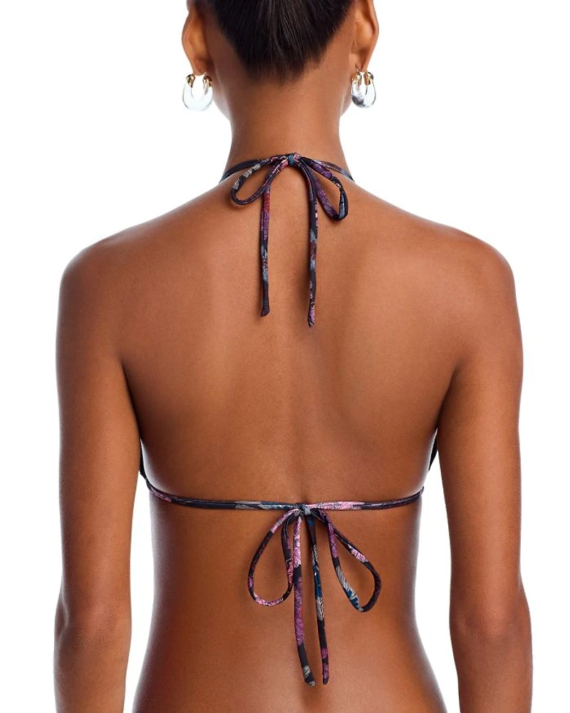 Fifi Seashell Print Triangle Bikini Top