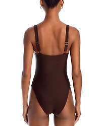 Hudson Chain Trim One Piece Swimsuit
