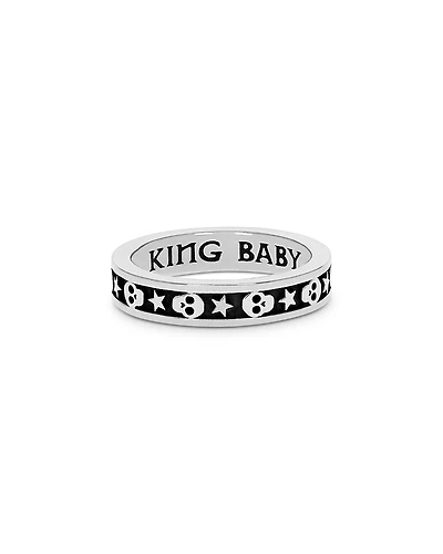 King Baby Studio Stackable Skull and Star Ring