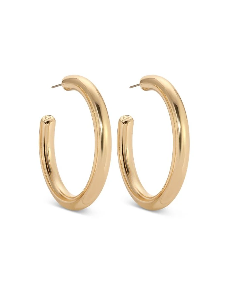 Large Thick Classic Hoop Earrings
