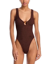 Hunza G Celine Crinkle One Piece Swimsuit