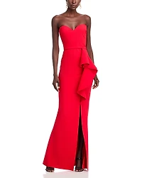 Chiara Boni La Petite Robe Nary Strapless Ruffled Gown