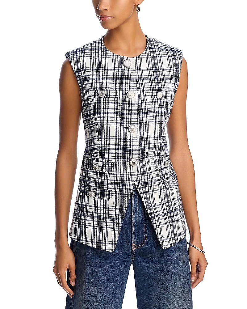 Veronica Beard Tamara Plaid Vest