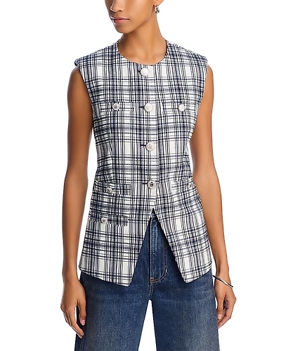 Veronica Beard Tamara Plaid Vest
