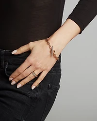 18K Rose Gold Diamond Toggle Chain Link Bracelet