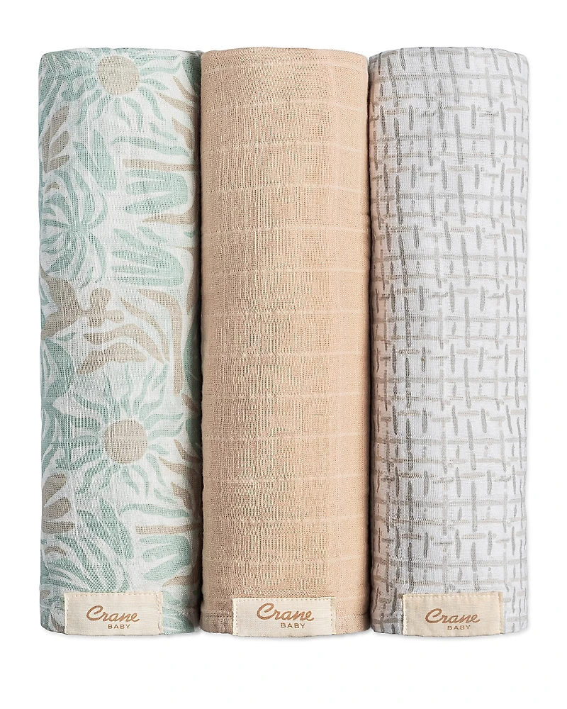 Crane Baby Cove Swaddles, 3 Pack