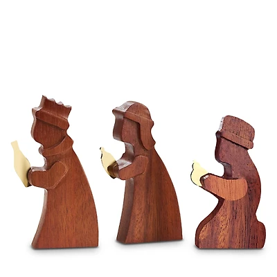 Nambe Wooden Wisemen, Set of 3