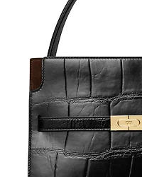 Lee Radziwill Croc Embossed Double Bag