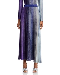 Flared Shimmer Knit Maxi Skirt