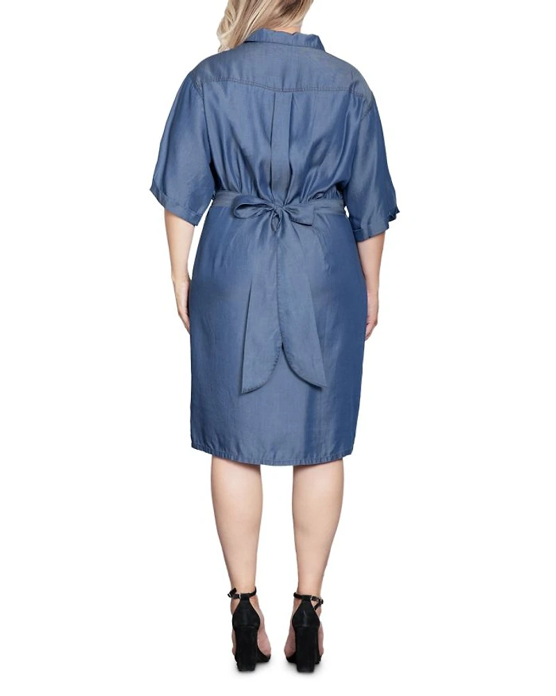 Plus Denim Shirt Dress