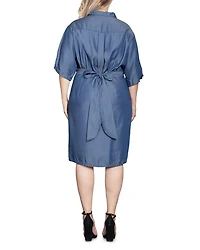 Plus Denim Shirt Dress