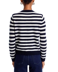 Striped Crewneck Cardigan - Exclusive