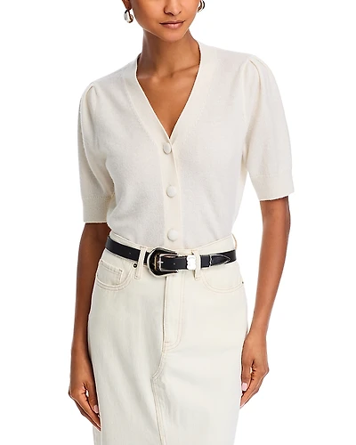 C by Bloomingdale's Cashmere Short Sleeve Cardigan -Exclusive