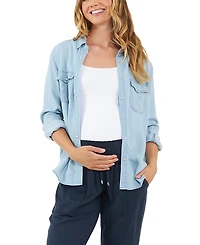 Ripe Maternity Bec Chambray Button Up Shirt