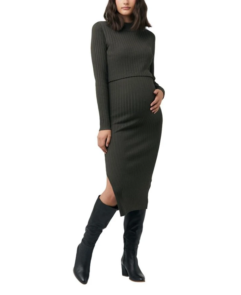 Nella Rib Nursing Knit Dress
