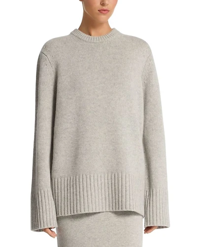 Cashmere Crewneck Tunic Sweater