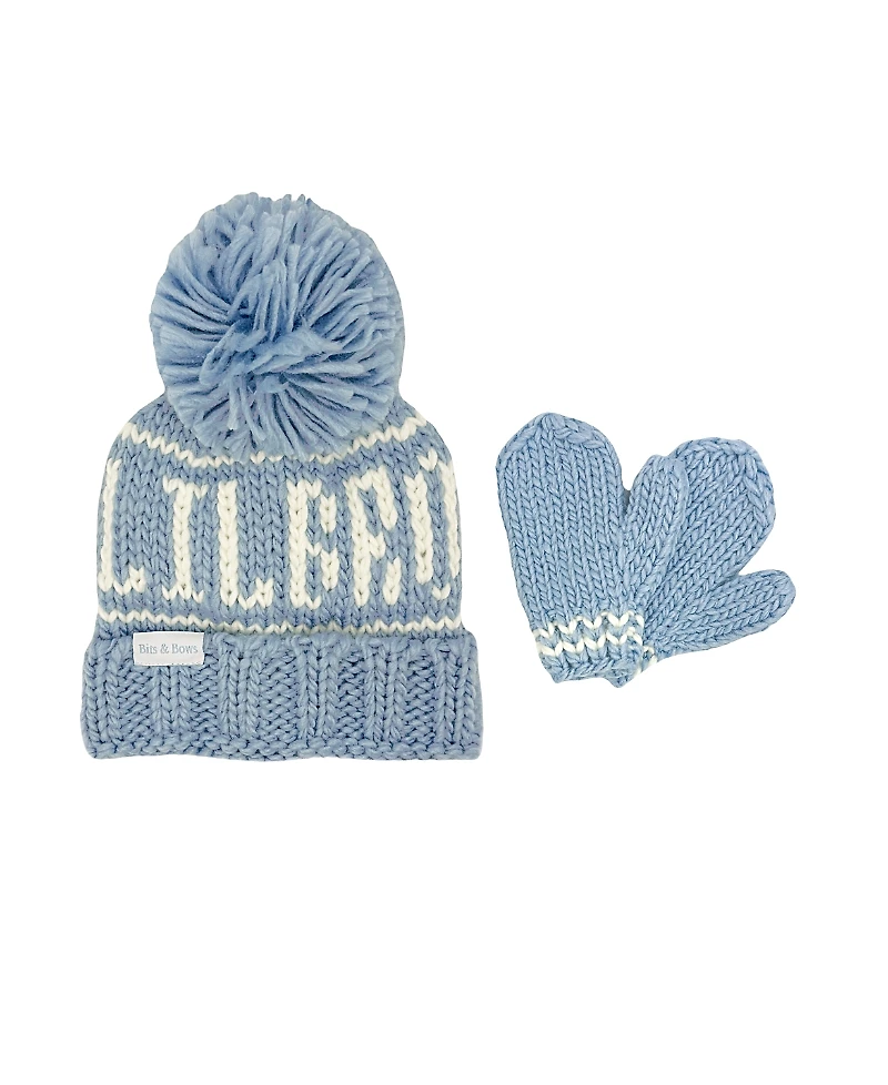 Bits & Bows Boys' Lil Bro Bobble Hat Mittens Set - Baby, Little Kid