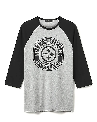 Junk Food Clothing Unisex Nfl Pittsburgh Steelers Elite Raglan Tee