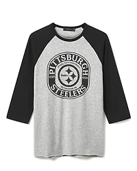 Junk Food Clothing Unisex Nfl Pittsburgh Steelers Elite Raglan Tee