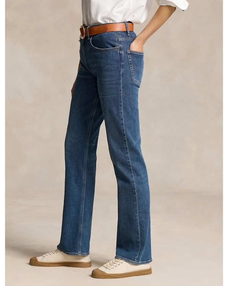 High Rise Straight Jeans indigo Blue