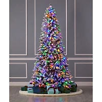 Snow Kissed Pine 6.5' Flocked Tree with Multicolor LED Light
