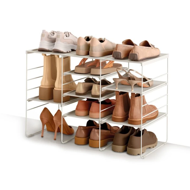 Level Plus Adjustable Shoe Rack, Stores 12 Pairs