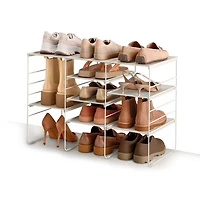 Level Plus Adjustable Shoe Rack, Stores 12 Pairs