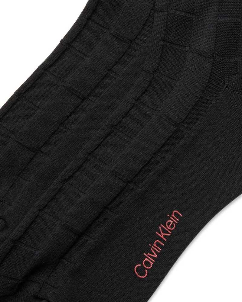 Textured Stripe Dress Crew Socks