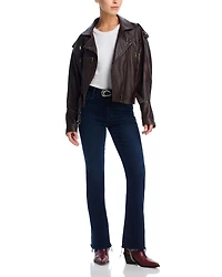 Petites Lil Weekender High Rise Flared Jeans Chip On My Shoulder