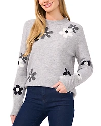 CeCe Groovy Flower Sweater