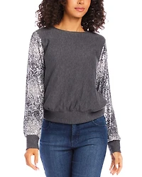 Sequin Sleeve Top