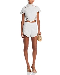 Filippa Embroidered Crop Top