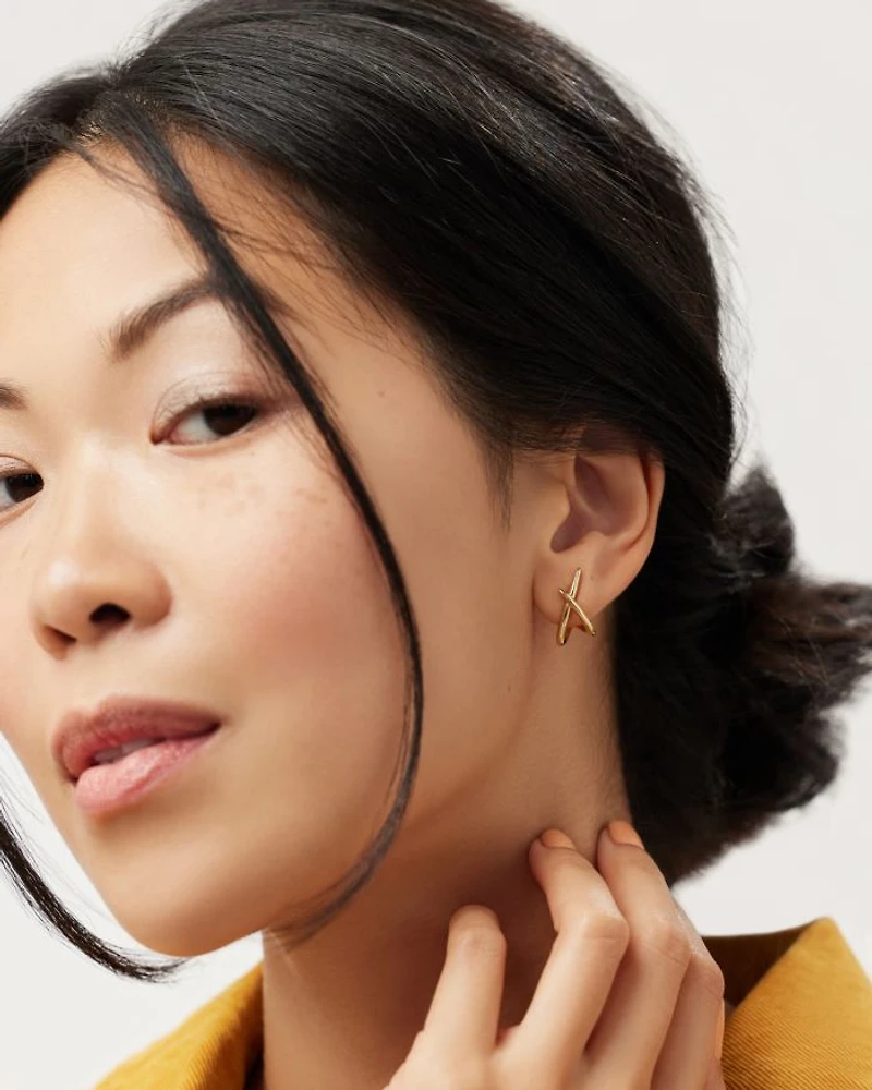 Gold Stud Earrings - Sloane