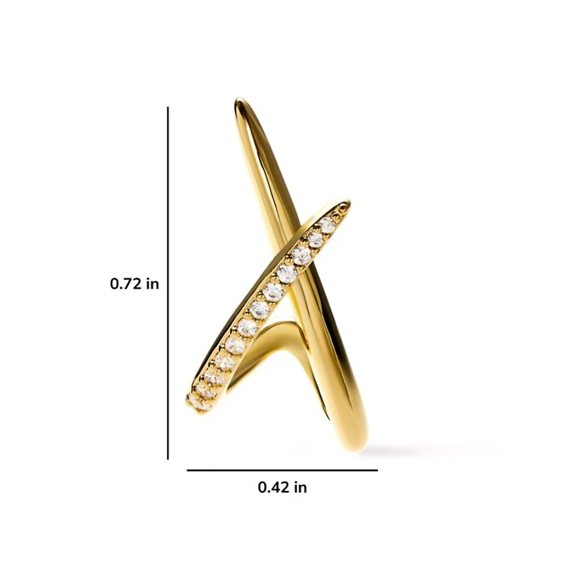 Gold Stud Earrings - Sloane Pave
