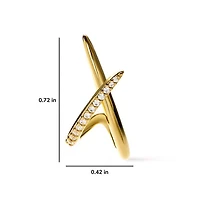 Gold Stud Earrings - Sloane Pave