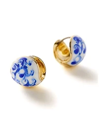 Statement Earrings - Mini Abby Marble Blue