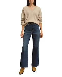 Highland Alpaca Blend Boxy V Neck Sweater
