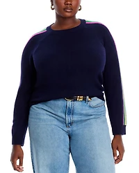 Cashmere Rainbow Athletic Stripe Sweater - Exclusive