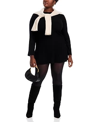 Contour Ribbed Cashmere Mini Dress - Exclusive