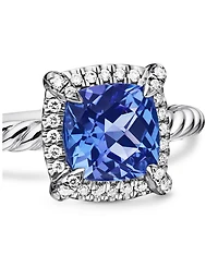 18K White Gold Petite Chatelaine® Tanzanite & Diamond Ring