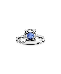 18K White Gold Petite Chatelaine® Tanzanite & Diamond Ring