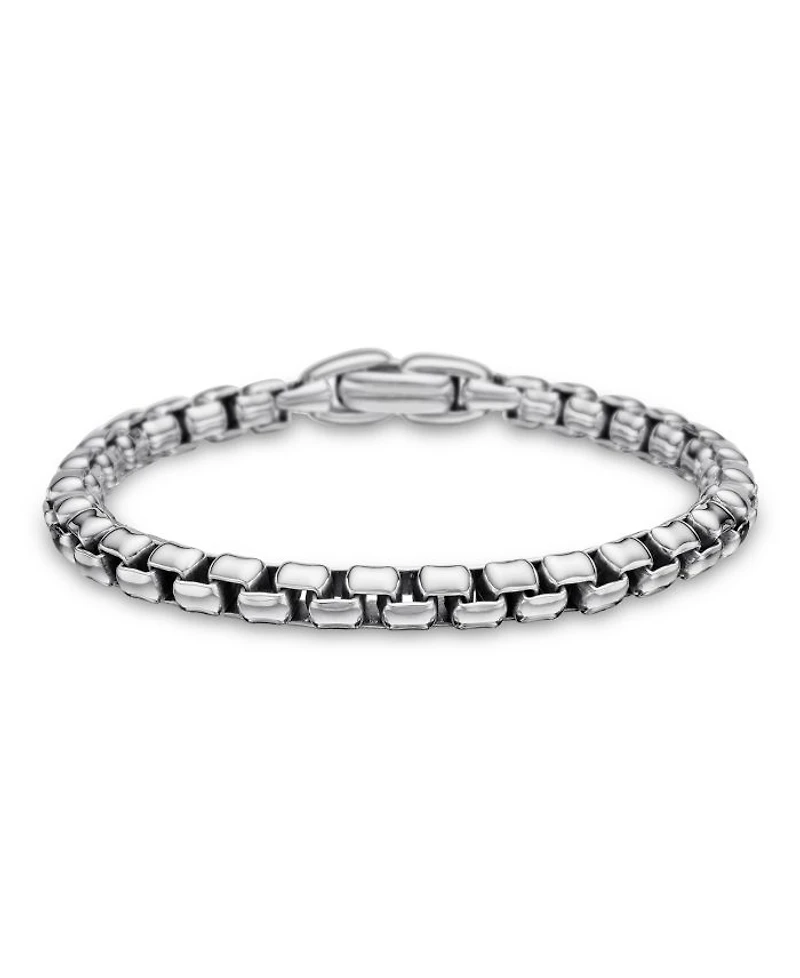 Men's Box Chain Bracelet Sterling Silver