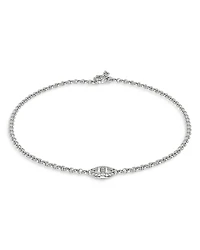 Hoorsenbuhs 18K White Gold Micro Chain Necklace with Diamonds, 0.93 tcw